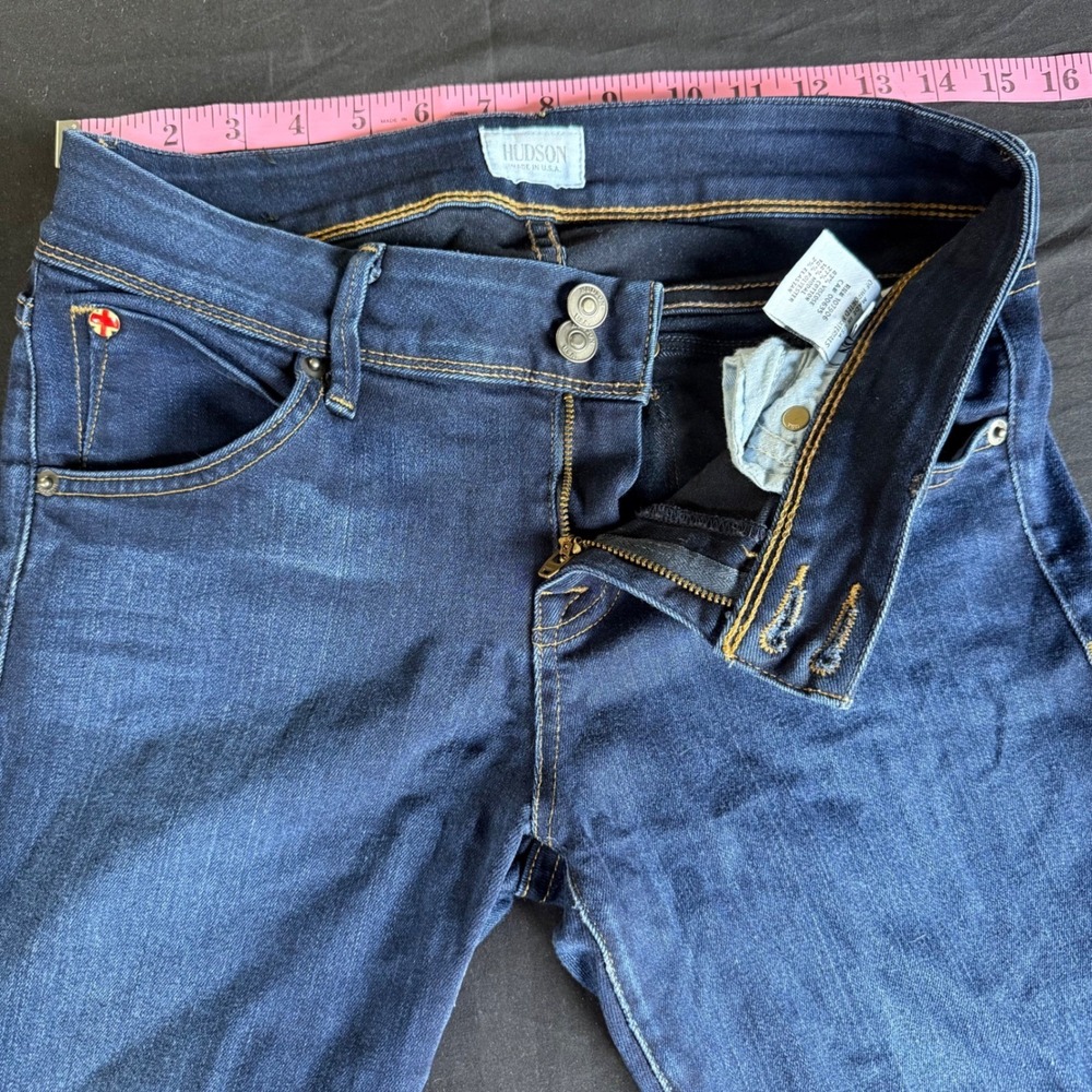 Hudson Jeans Womens Mid Rise Bootcut Dark Wash‎ Blue Denim Size 30 Inseam 30 - Picture 8 of 12